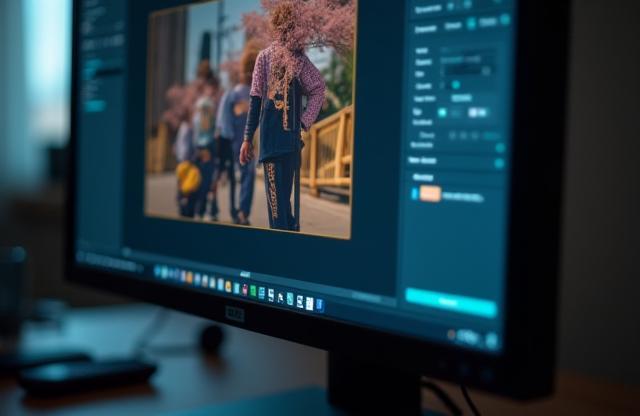 Graphic interface of photo editing software