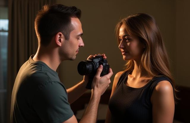 Photographer taking a portrait