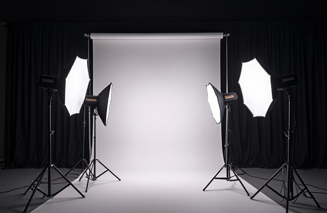 Professional studio lighting setup