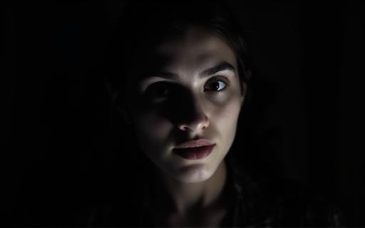 Student portrait photo of a person with dramatic lighting